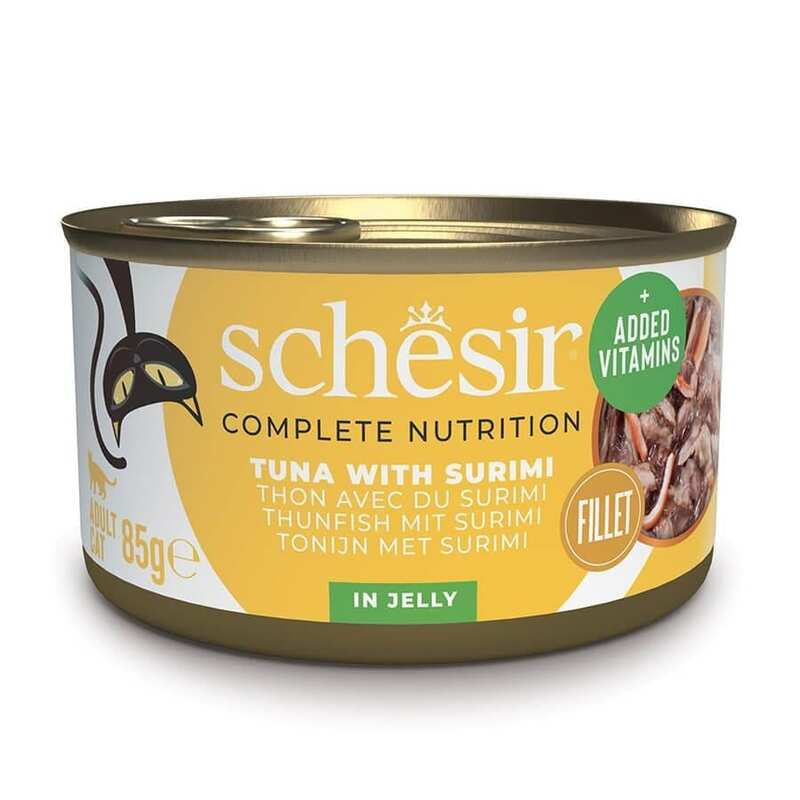 Schesir Ton Balıklı Ve Yengeç Etli Jöleli Kedi Konservesi 85 Gr.