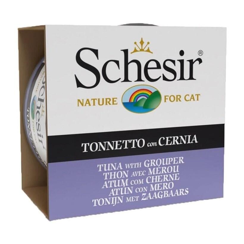 Schesir Ton ve Orfoz Balıklı Jöleli Kedi Konservesi 85 Gr - 1