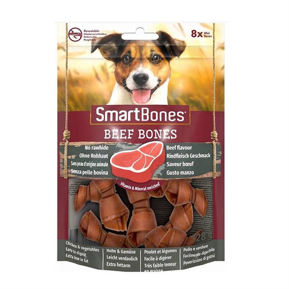 Smartbones Sığır Etli Mini Düğüm Kemik 8'Li 128 Gr. - 1