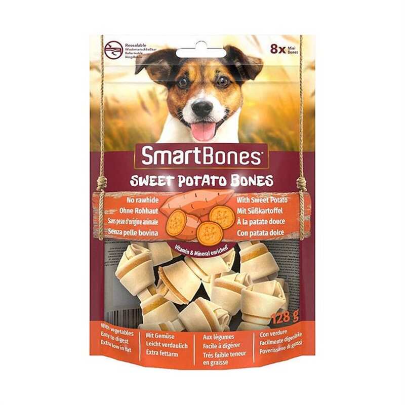Smartbones Tavuklu Tatlı Patatesli Mini Düğüm Kemik 8'Li 128 Gr.