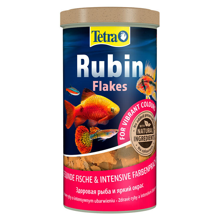 Tetra Rubin Flakes Tropikal Pul Balık Renk Yemi 1 Litre - 1