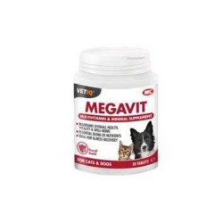 Vetıq Megavit Köpek Ve Kediler İçin Multivitamin Ve Mineral Desteği 30 Tbl