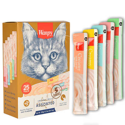 Wanpy Karışık Sıvı Kedi Ödülü RA-MİX 25*14 Gr.