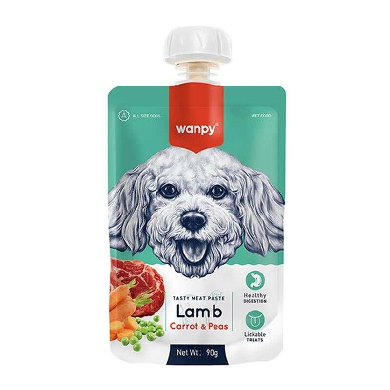 Wanpy Taze Kuzu Etli ve Havuçlu Et Ezmesi Doğal Köpek Ödülü