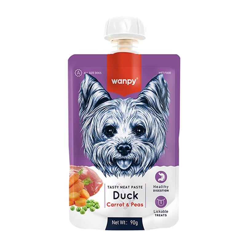 Wanpy Taze Ördekli ve Havuçlu Et Ezmesi Doğal Köpek Ödülü - 1