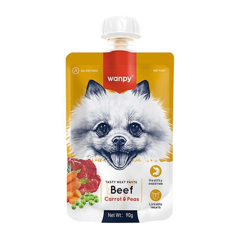 Wanpy Taze Sığır Etli ve Havuçlu Et Ezmesi Doğal Köpek Ödülü