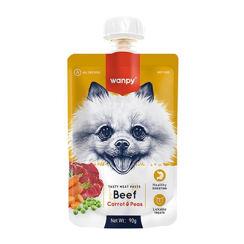 Wanpy Taze Sığır Etli ve Havuçlu Et Ezmesi Doğal Köpek Ödülü - 1