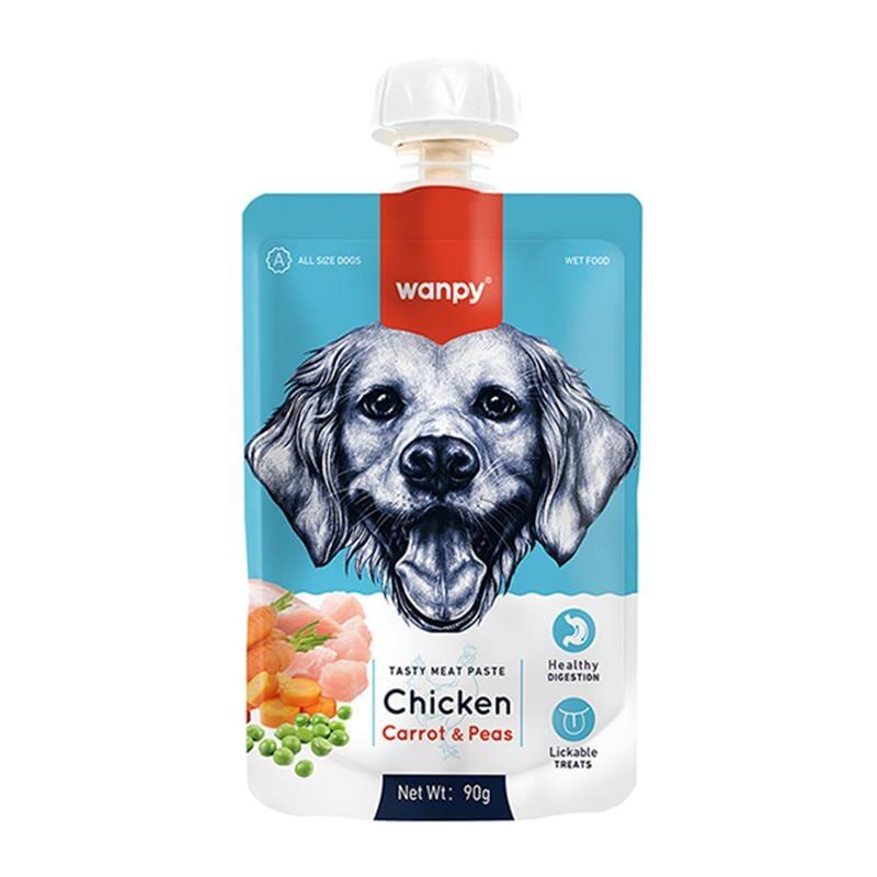 Wanpy Taze Tavuklu ve Havuçlu Et Ezmesi Doğal Köpek Ödülü - 1