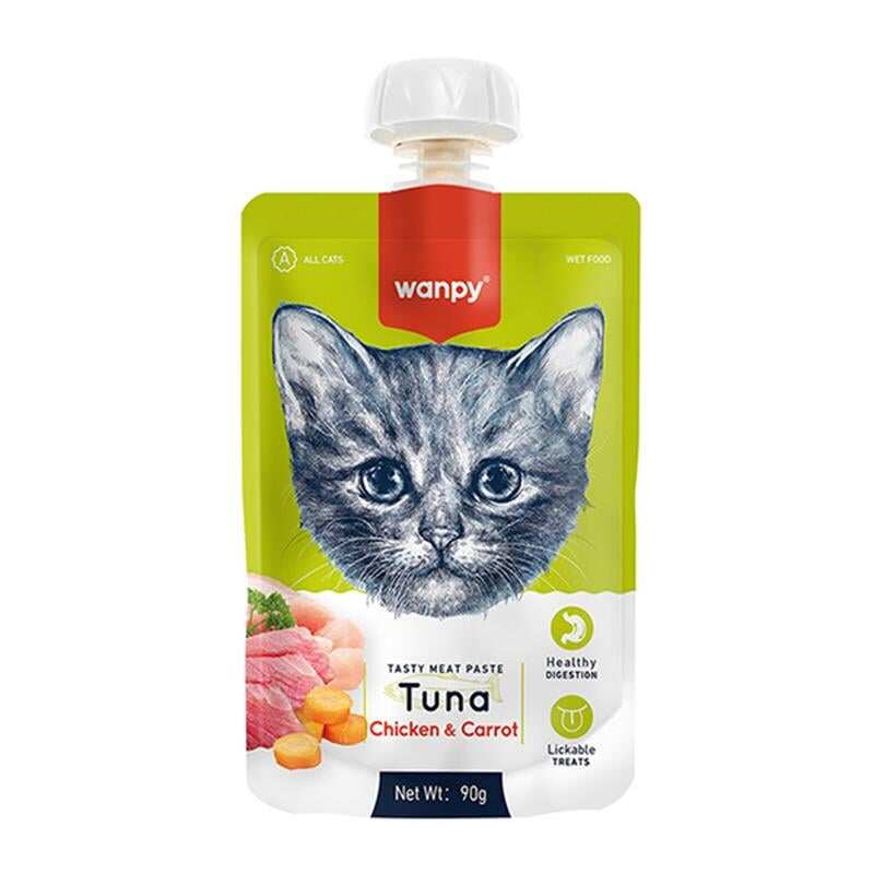 Wanpy Taze Ton Balıklı ve Tavuklu Et Ezmesi Doğal Kedi Ödülü