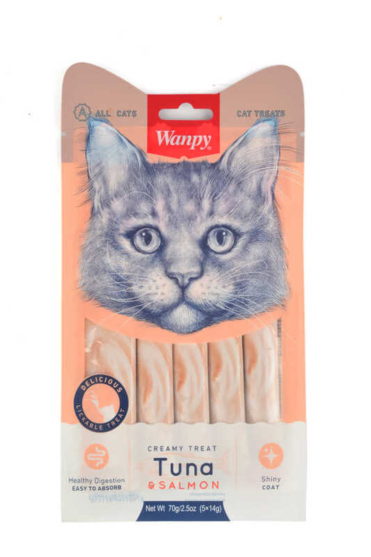 Wanpy Ton Balığı&Somon Sıvı Ödül RA-052 Likit Kedi Ödülü 5x14 Gr.