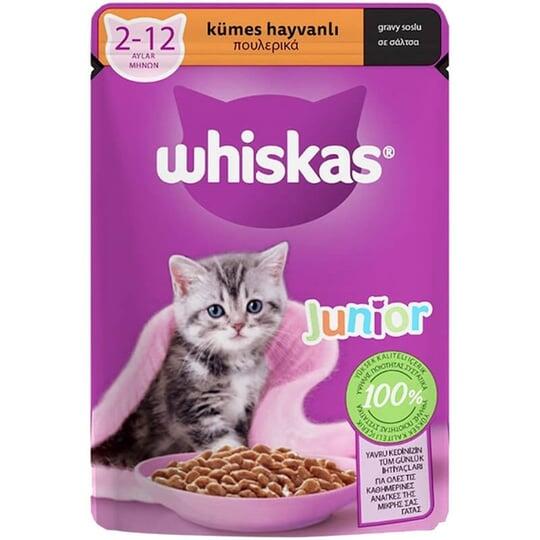 Whiskas Junior Kümes Hayvanlı Yavru Kedi Konserve Maması 85 gr - 1