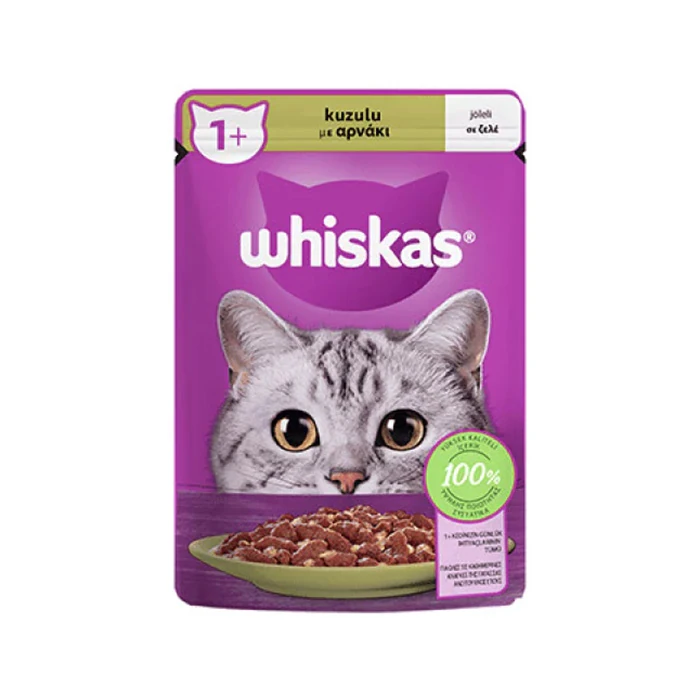 Whiskas Pouch Jöle İçinde Kuzulu Yetişkin Kedi Konservesi 85gr - 1