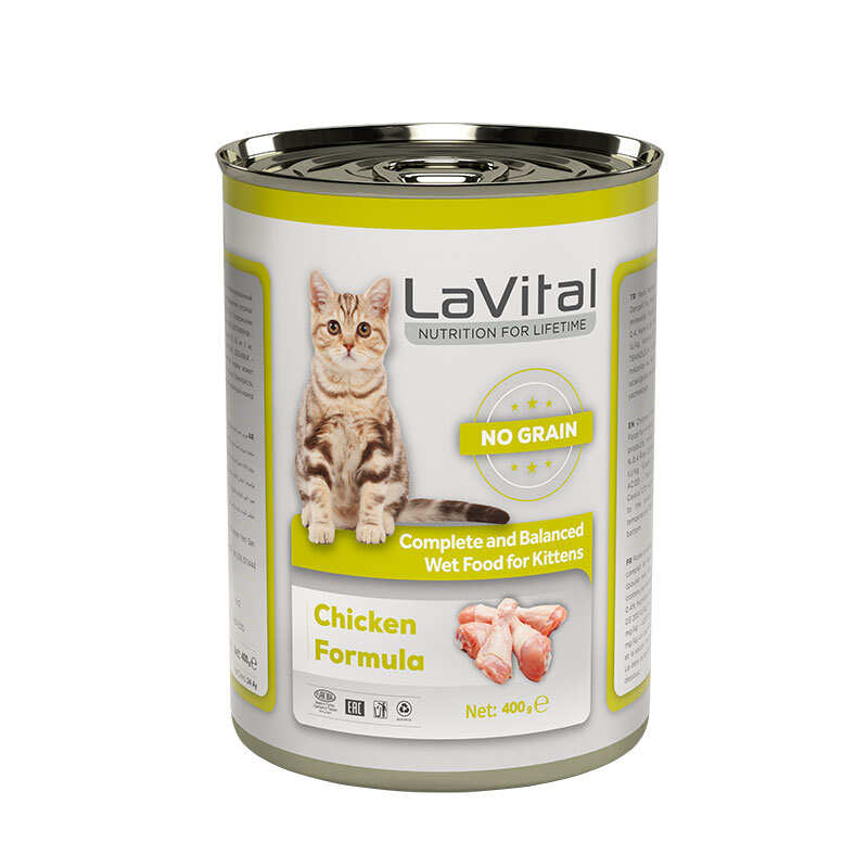 Yavru Kediler İçin Tavuk Etli Püre / Yavru Kediler İçin Tam Ve Dengeli Yaş Mama 400 Gr.