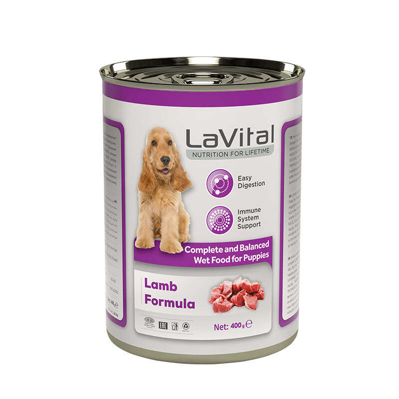 Yavru Köpekler İçin Kuzu Etli & Pirinçli Püre / Yavru Köpekler İçin Tam Ve Dengeli Yaş Mama 400 Gr.