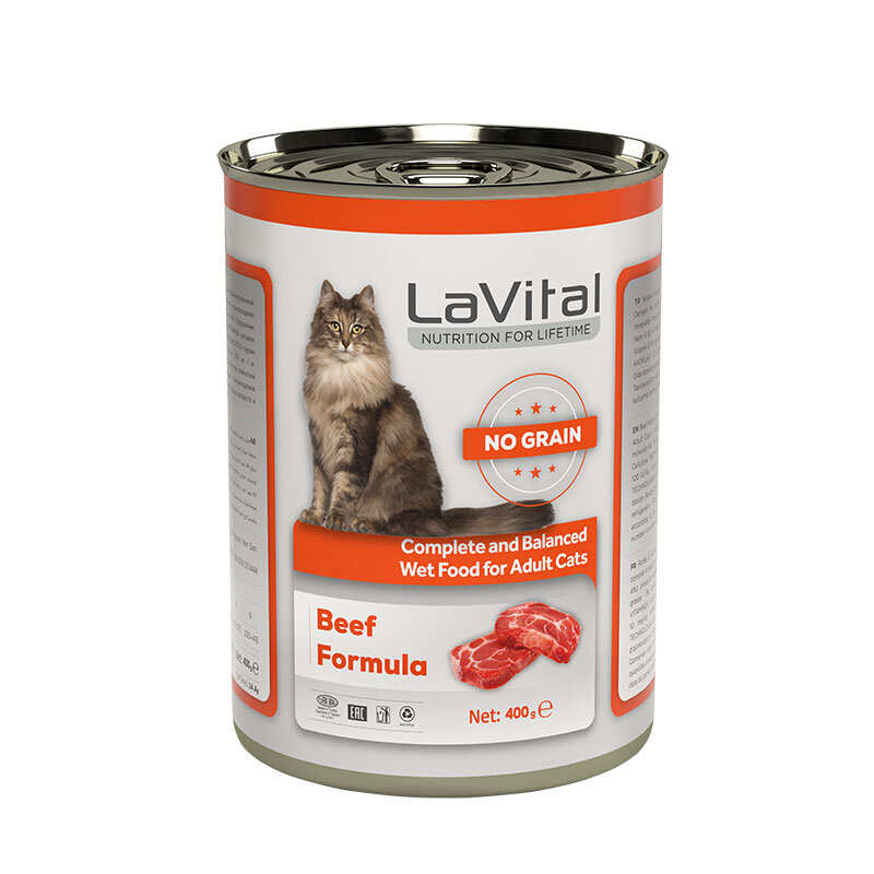 Yetişkin Kediler İçin Sığır Etli Püre / Yetişkin Kediler İçin Tam Ve Dengeli Yaş Mama 400 Gr.