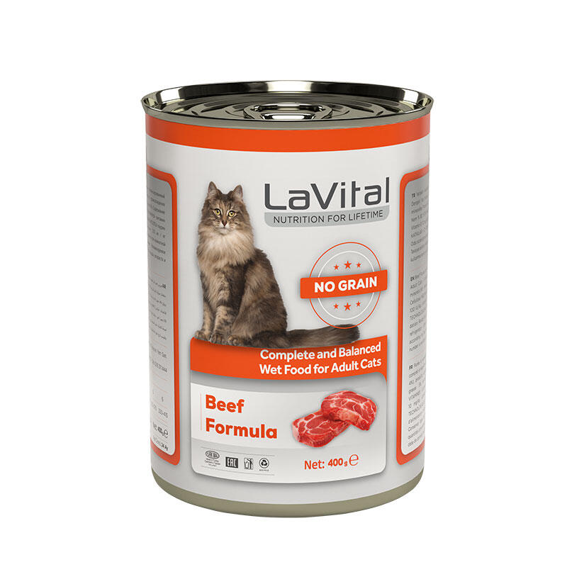 Yetişkin Kediler İçin Sığır Etli Püre / Yetişkin Kediler İçin Tam Ve Dengeli Yaş Mama 400 Gr. - 1