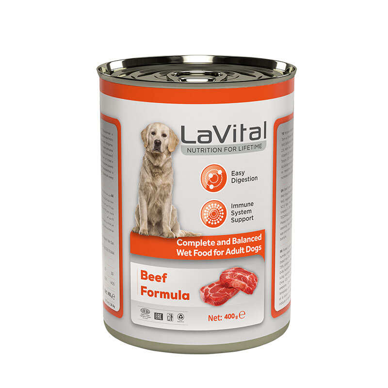 Yetişkin Köpekler İçin Sığır Etli & Pirinçli Püre / Yetişkin Köpekler İçin Tam Ve Dengeli Yaş Mama 400 Gr.